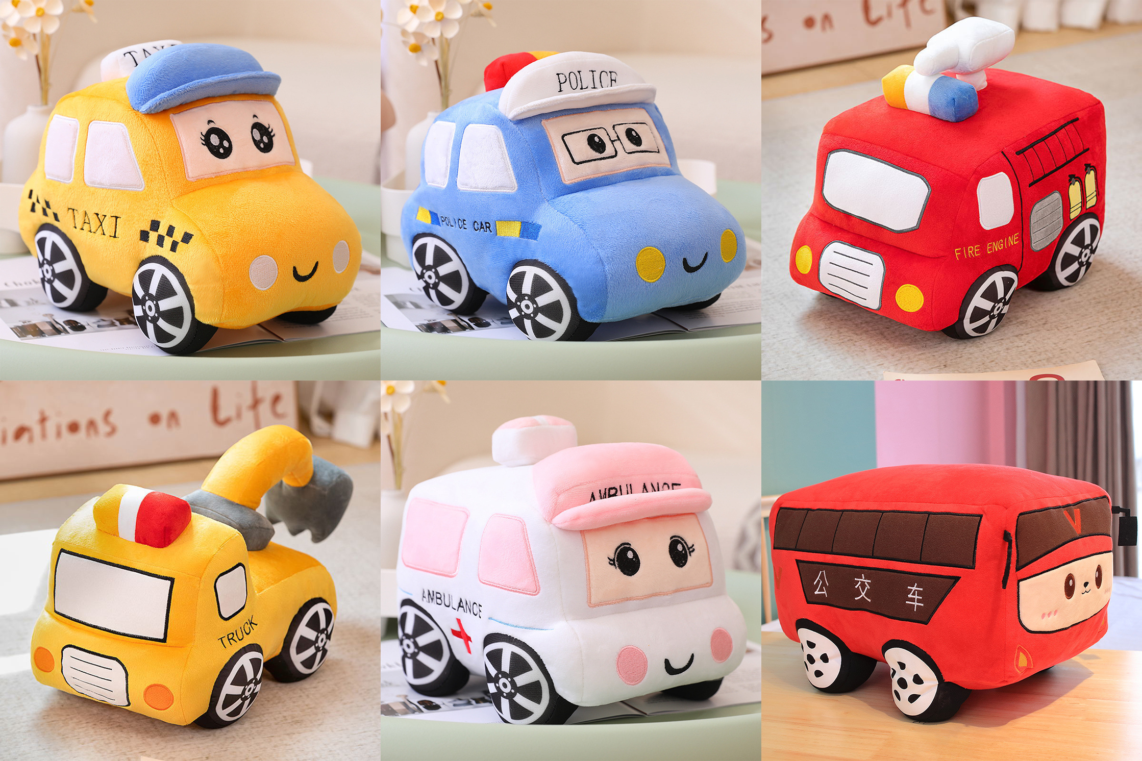 Мягкая игрушка-автомобиль, имитация грузовика, плюшевая игрушка, кукла, милые плюшевые игрушки, мягкие игрушки-грузовик
