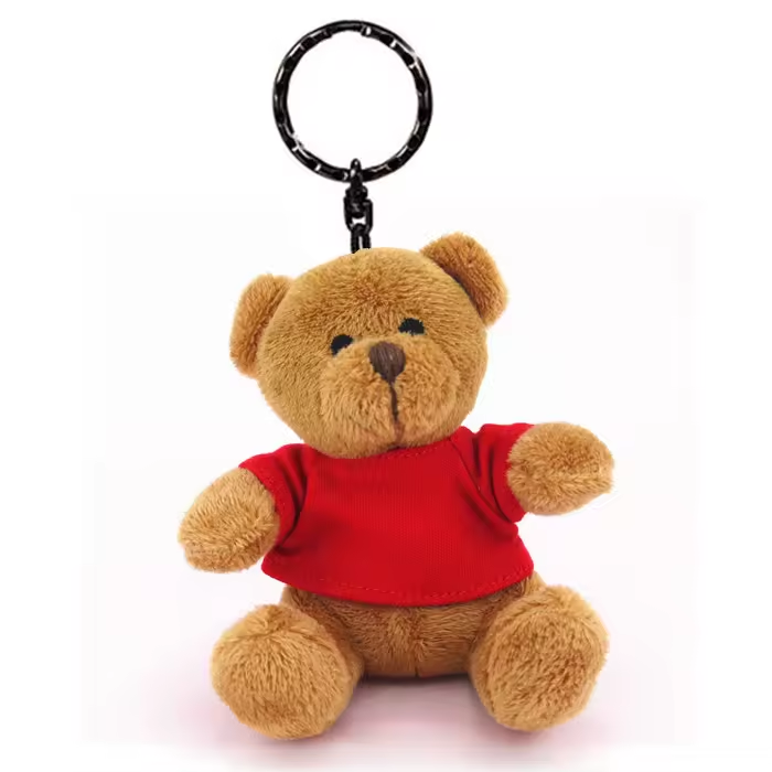 Плюшевый брелок для ключей, мягкий брелок с изображением животных, игрушки, брелок с медведем на заказ, маленький мягкий брелок с плюшевым мишкой с индивидуальным логотипом