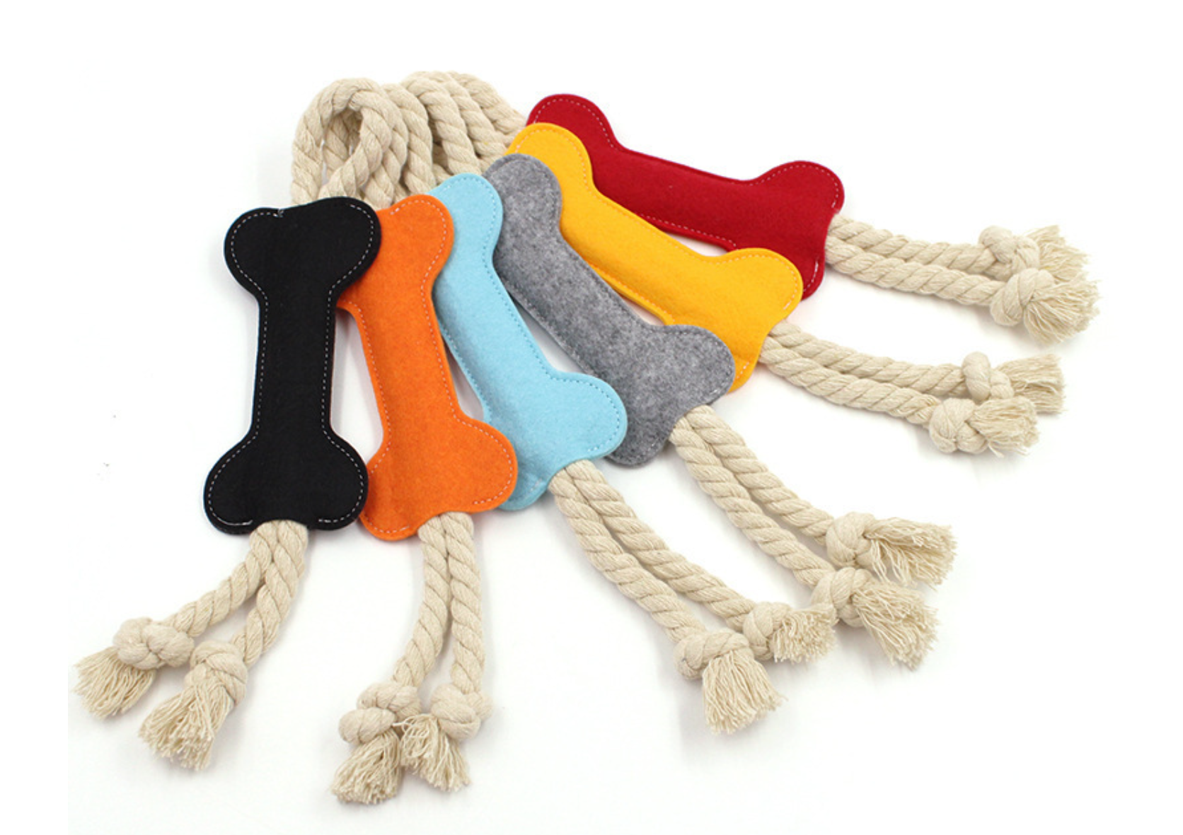 Игрушки для собак Игрушки для жевания домашних животных Игрушки в форме костей для собак с веревкой Чистые игрушки для зубов собаки